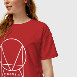 Футболка оверсайз женская OWSLA, цвет: красный — фото 2