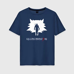 Женская футболка оверсайз Killing monsters