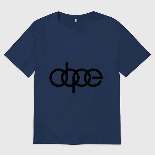 Женская футболка оверсайз Audi dope / Тёмно-синий – фото 1