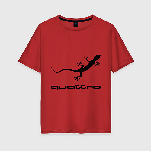 Женская футболка оверсайз Audi quattro / Красный – фото 1
