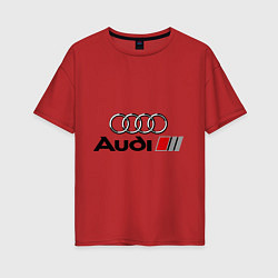 Футболка оверсайз женская Audi, цвет: красный