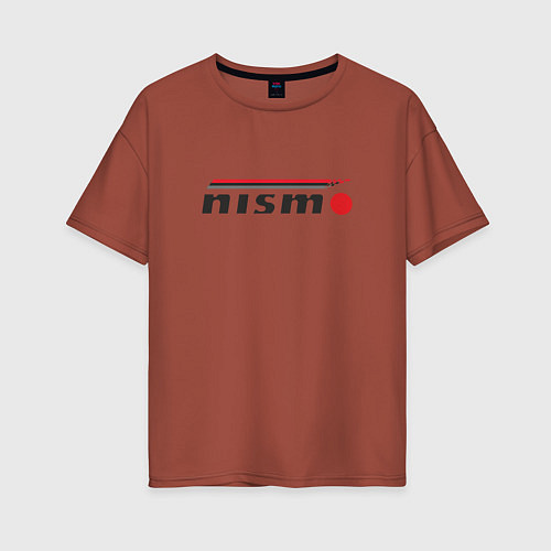 Женская футболка оверсайз Nismo / Кирпичный – фото 1