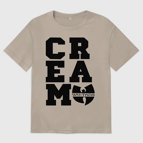 Женская футболка оверсайз Wu tang clan / Миндальный – фото 1