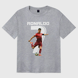 Футболка оверсайз женская Ronaldo 07, цвет: меланж