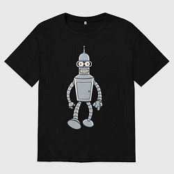 Футболка оверсайз женская Iron Bender, цвет: черный