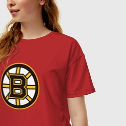 Футболка оверсайз женская Boston Bruins, цвет: красный — фото 2