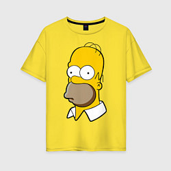 Женская футболка оверсайз Sad Homer