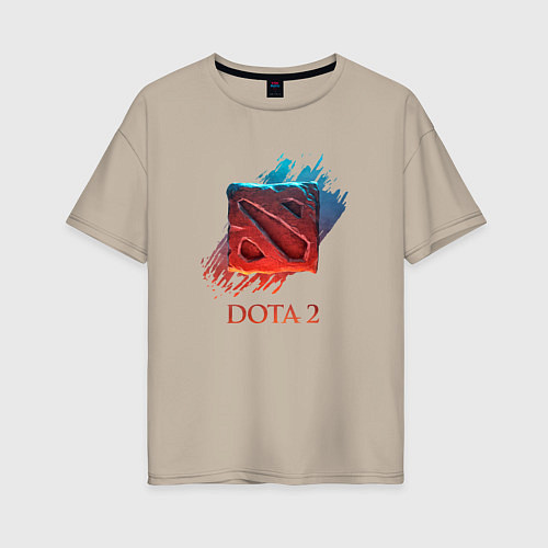 Женская футболка оверсайз Dota 2 Shadows / Миндальный – фото 1