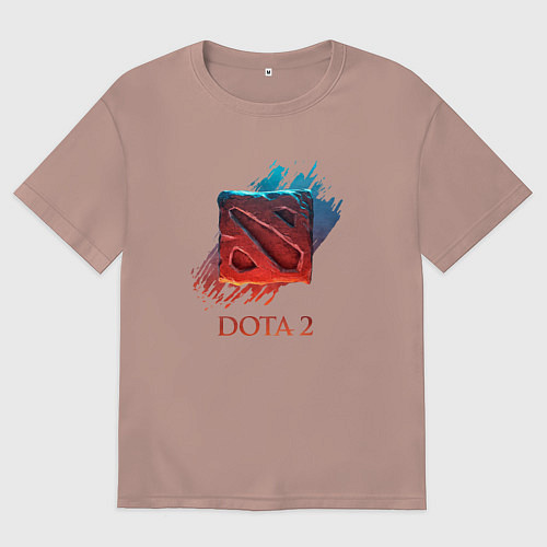 Женская футболка оверсайз Dota 2 Shadows / Пыльно-розовый – фото 1