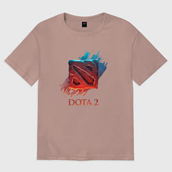 Футболка оверсайз женская Dota 2 Shadows, цвет: пыльно-розовый
