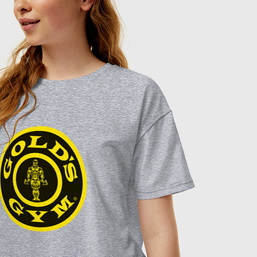 Женская футболка оверсайз Gold's Gym / Меланж – фото 3