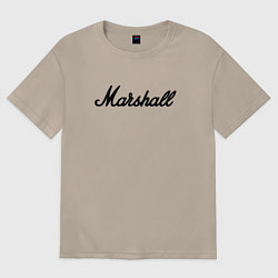 Футболка оверсайз женская Marshall logo, цвет: миндальный