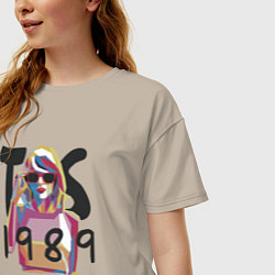 Футболка оверсайз женская Taylor Swift, цвет: миндальный — фото 2