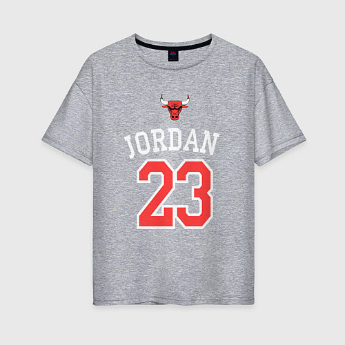 Женская футболка оверсайз Jordan 23 / Меланж – фото 1