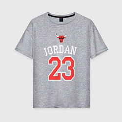 Футболка оверсайз женская Jordan 23, цвет: меланж