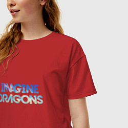 Футболка оверсайз женская Imagine Dragons: Clear Sky, цвет: красный — фото 2