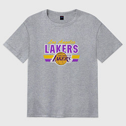 Футболка оверсайз женская Los Angeles Lakers, цвет: меланж
