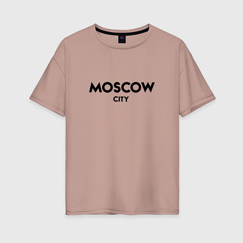 Женская футболка оверсайз Moscow City / Пыльно-розовый – фото 1