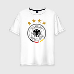 Футболка оверсайз женская Deutscher Fussball-Bund, цвет: белый