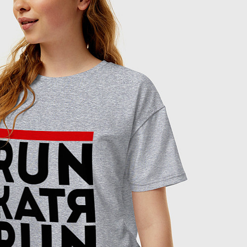 Женская футболка оверсайз Катя / Меланж – фото 3