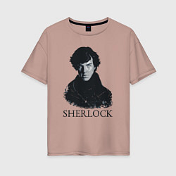 Футболка оверсайз женская Sherlock Art, цвет: пыльно-розовый