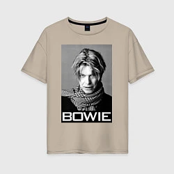 Футболка оверсайз женская Bowie Legend, цвет: миндальный