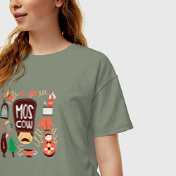 Футболка оверсайз женская Moscow Pack, цвет: авокадо — фото 2