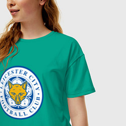 Футболка оверсайз женская Leicester City FC цвета зеленый — фото 2