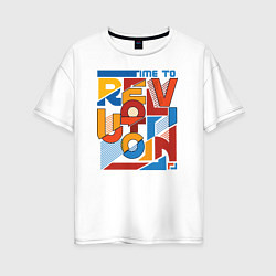 Женская футболка оверсайз Revolution