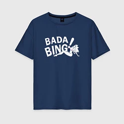 Футболка оверсайз женская Bada Bing!, цвет: тёмно-синий