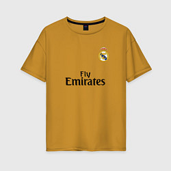 Футболка оверсайз женская Real Madrid: Fly Emirates, цвет: горчичный