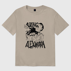 Футболка оверсайз женская Asking Alexandria Devil, цвет: миндальный