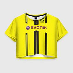 Футболка 3D укороченная женская BVB FC: Evonik, цвет: 3D-принт