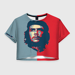 Футболка 3D укороченная женская Che Guevara, цвет: 3D-принт