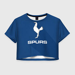 Футболка 3D укороченная женская Tottenham Spurs, цвет: 3D-принт