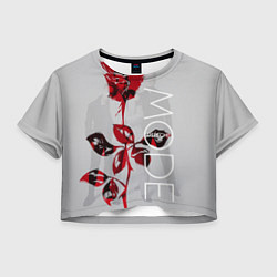 Футболка 3D укороченная женская Depeche Mode: Red Rose, цвет: 3D-принт