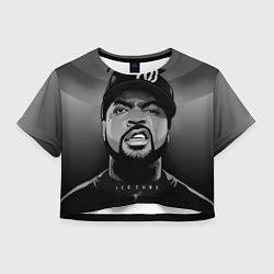 Футболка 3D укороченная женская Ice Cube: Gangsta, цвет: 3D-принт