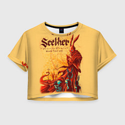 Футболка 3D укороченная женская Seether: Poison the Parish, цвет: 3D-принт