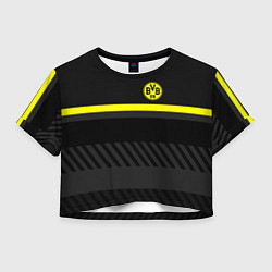 Футболка 3D укороченная женская FC Borussia 2018 Original #3, цвет: 3D-принт