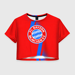 Футболка 3D укороченная женская FC Bayern: Storm, цвет: 3D-принт