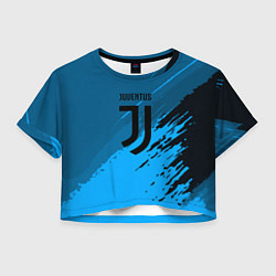 Футболка 3D укороченная женская FC Juventus: Abstract style, цвет: 3D-принт