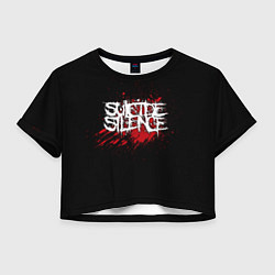 Футболка 3D укороченная женская Suicide Silence Blood, цвет: 3D-принт