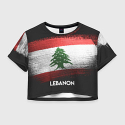 Футболка 3D укороченная женская Lebanon Style, цвет: 3D-принт