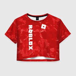 Футболка 3D укороченная женская ROBLOX: Red Style, цвет: 3D-принт