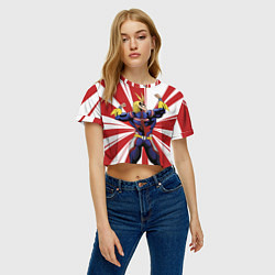 Футболка 3D укороченная женская Всемогущий, цвет: 3D-принт — фото 2