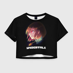 Футболка 3D укороченная женская UNDERTALE, цвет: 3D-принт