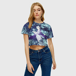 Футболка 3D укороченная женская Tomoe Kamisama, цвет: 3D-принт — фото 2