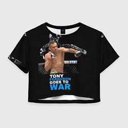 Футболка 3D укороченная женская Tony Ferguson, цвет: 3D-принт