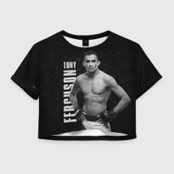 Футболка 3D укороченная женская EL CUCUY Tony Ferguson, цвет: 3D-принт