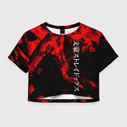 Футболка 3D укороченная женская Bungou Stray Dogs, цвет: 3D-принт